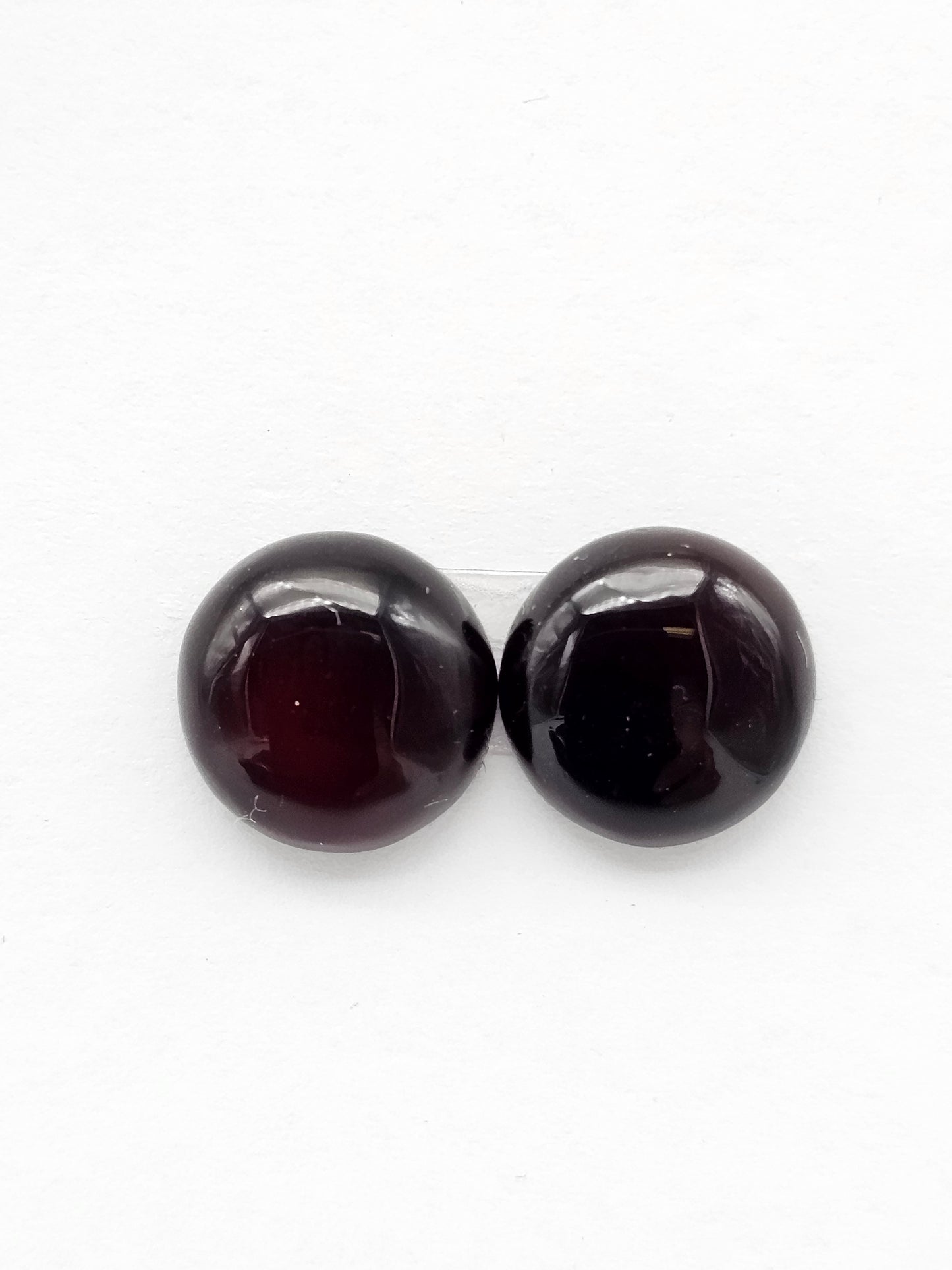 Red Amber Authentic Cabochon Pair