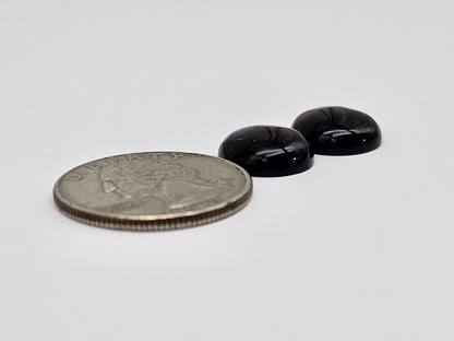 Red Amber Authentic Cabochon Pair