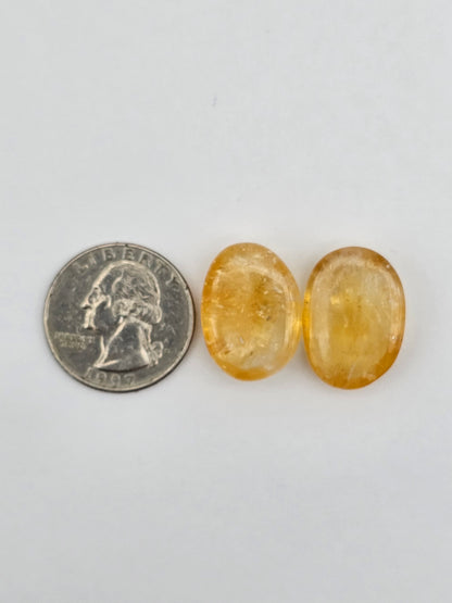 Citrine Silica Cabochon Set