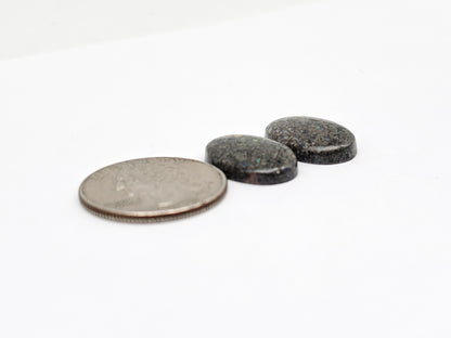 Rare Mexican Leopard Opal Cabochon Pair