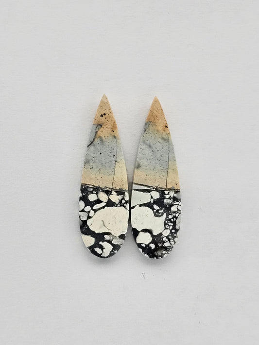 Maligano Jasper cabochon pair