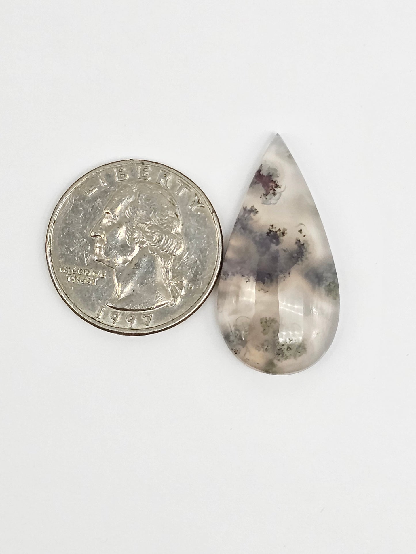 Moss agate cabochon