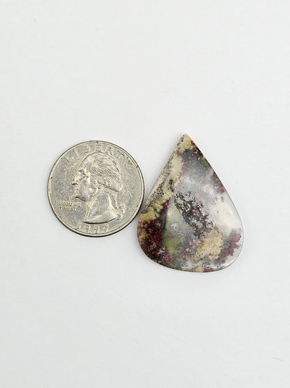 Moss agate cabochon