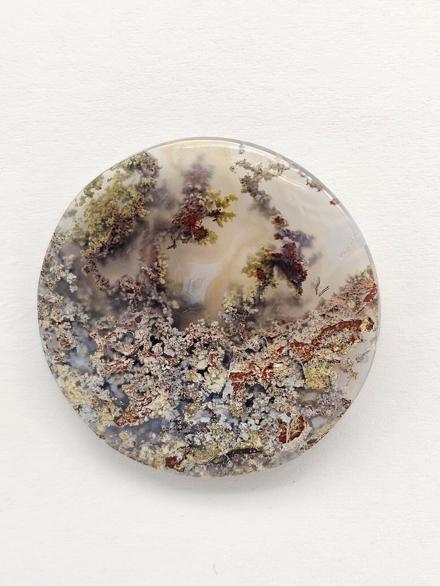 Moss agate cabochon