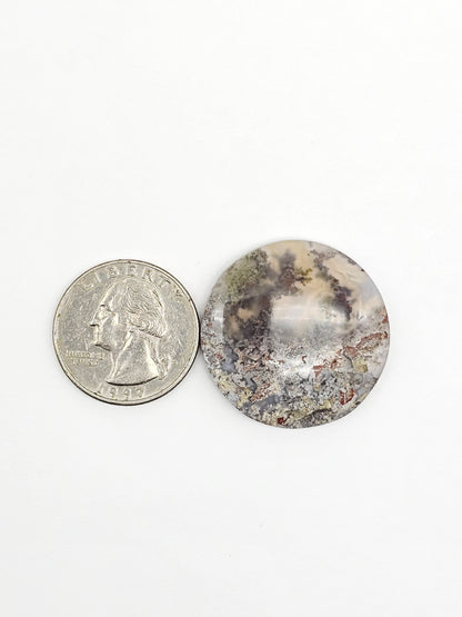 Moss agate cabochon