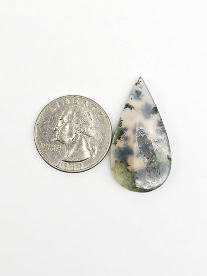 Moss agate cabochon