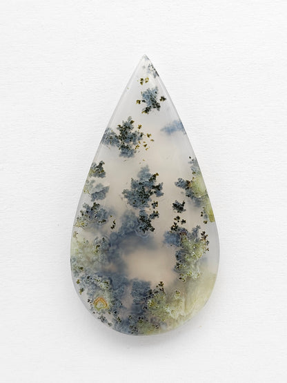Moss agate cabochon