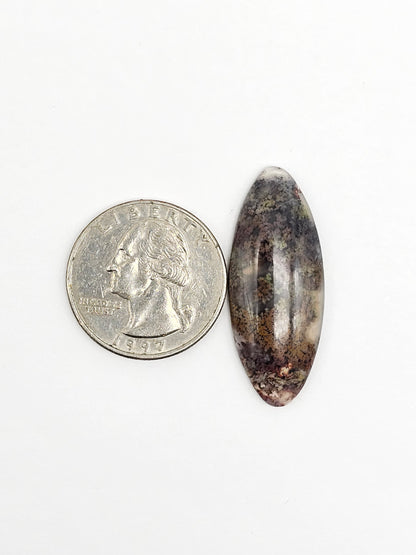Moss agate cabochon