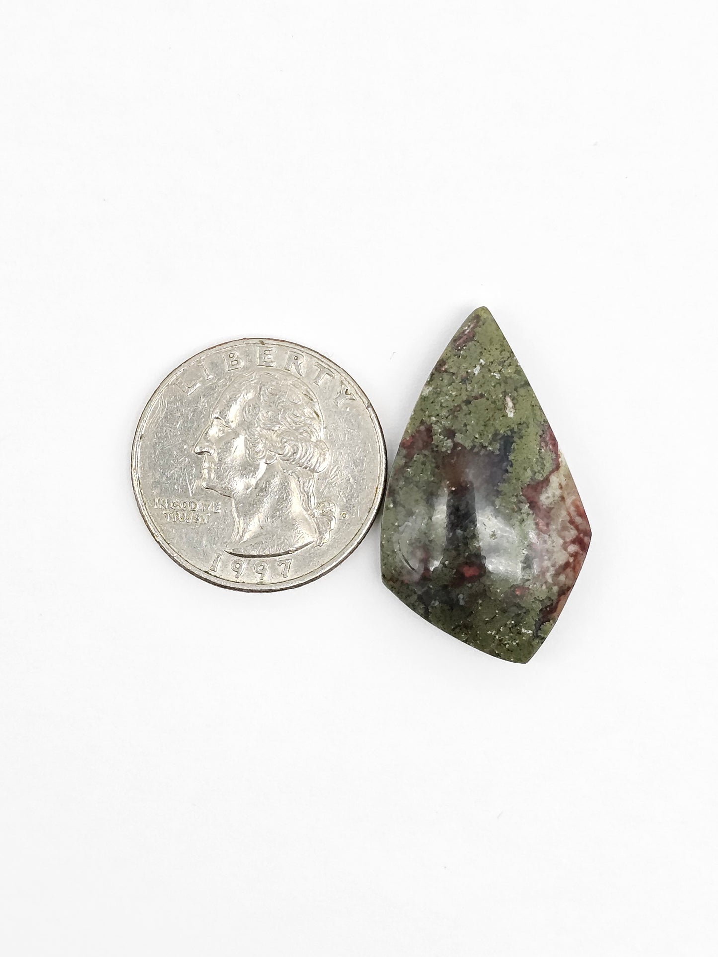Moss agate cabochon