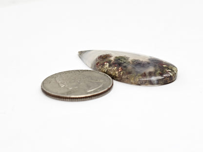 Moss agate cabochon