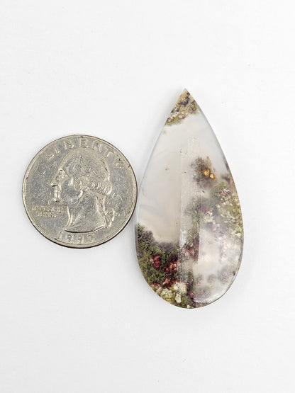 Moss agate cabochon