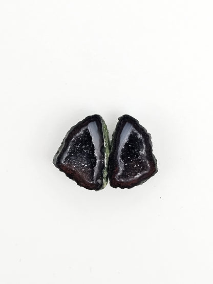 Tabasco Geode Cabochon Pair | Natural Mexican Geode