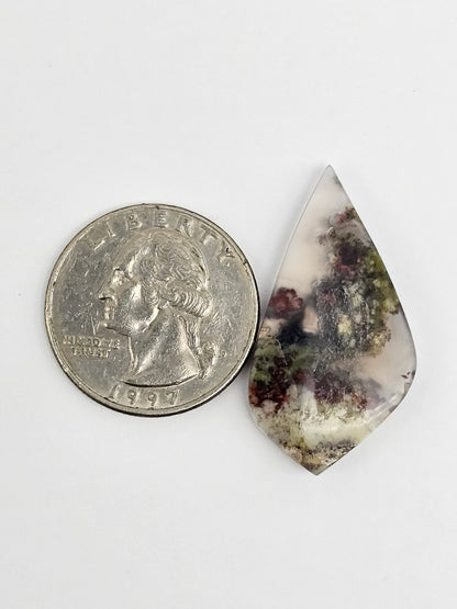 Moss agate cabochon