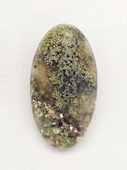 Moss agate cabochon
