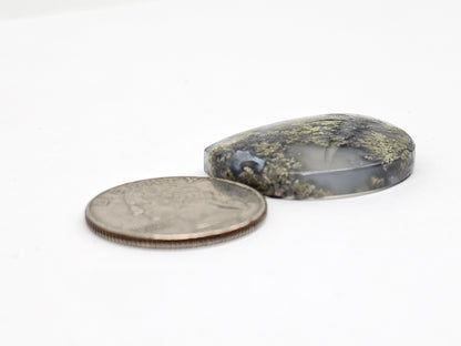Moss agate cabochon