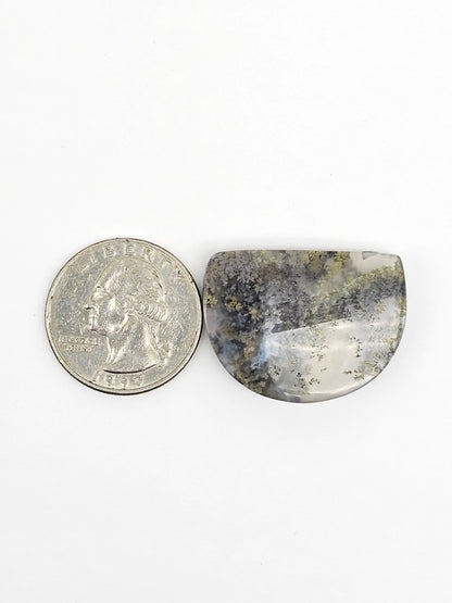 Moss agate cabochon