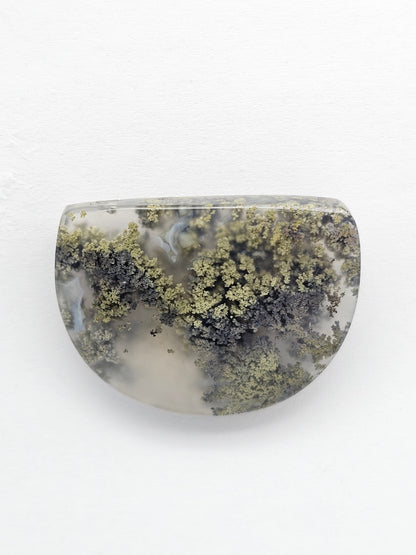 Moss agate cabochon