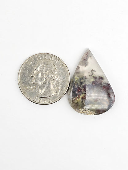 Moss agate cabochon