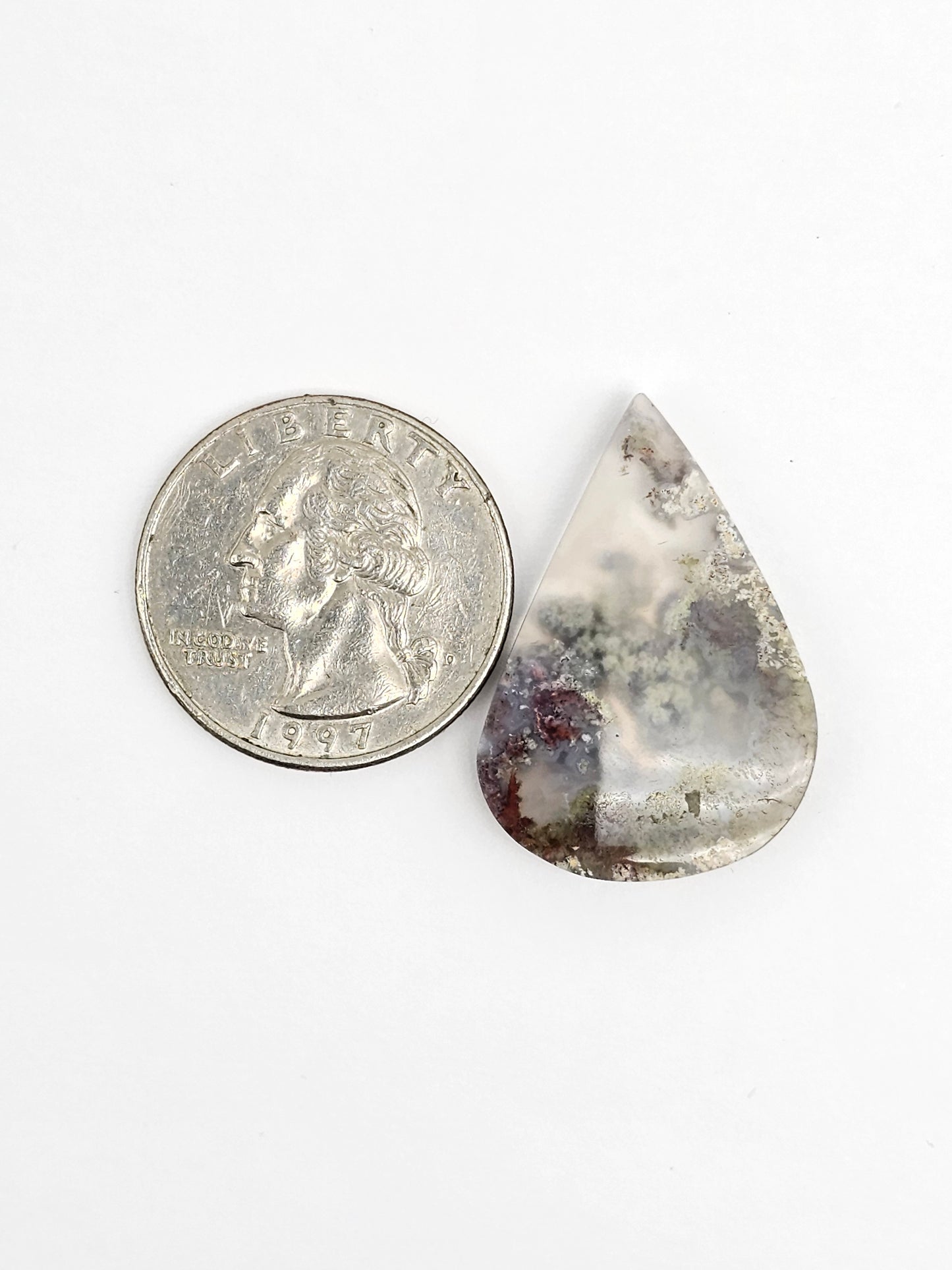 Moss agate cabochon