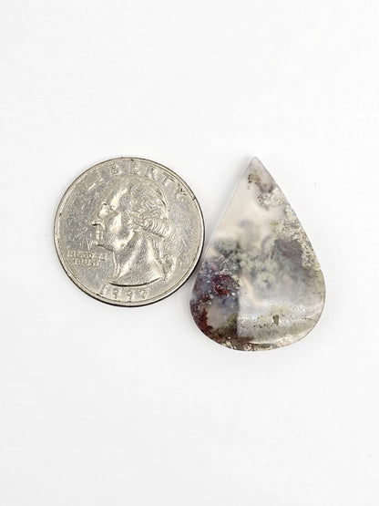 Moss agate cabochon