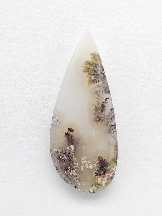 Moss agate cabochon
