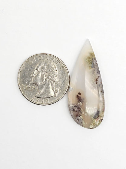 Moss agate cabochon