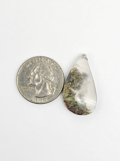 Moss agate cabochon