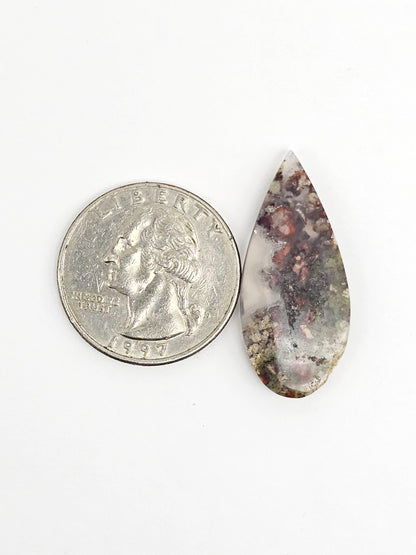 Moss agate cabochon