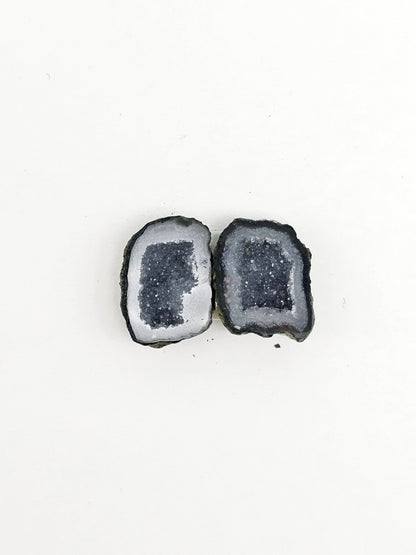 Tabasco Geode Cabochon Pair | Natural Mexican Geode