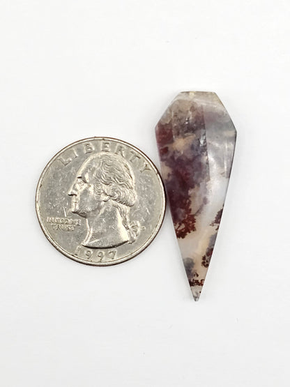 Moss agate cabochon