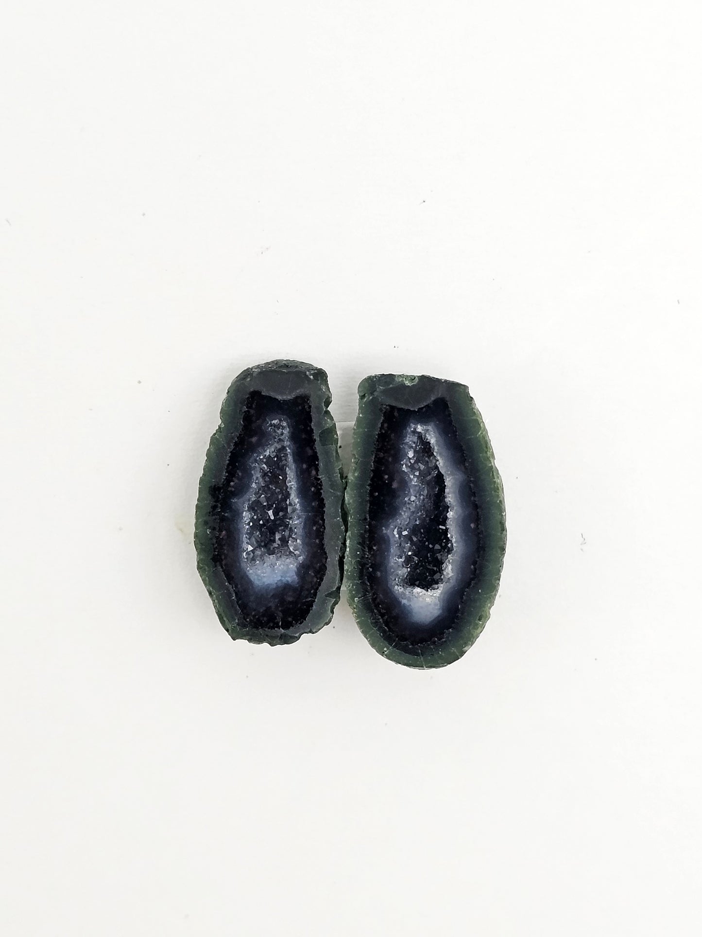 Tabasco Geode Cabochon Pair | Natural Mexican Geode