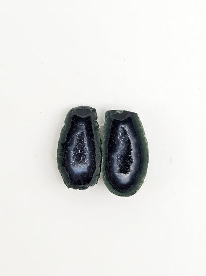 Tabasco Geode Cabochon Pair | Natural Mexican Geode