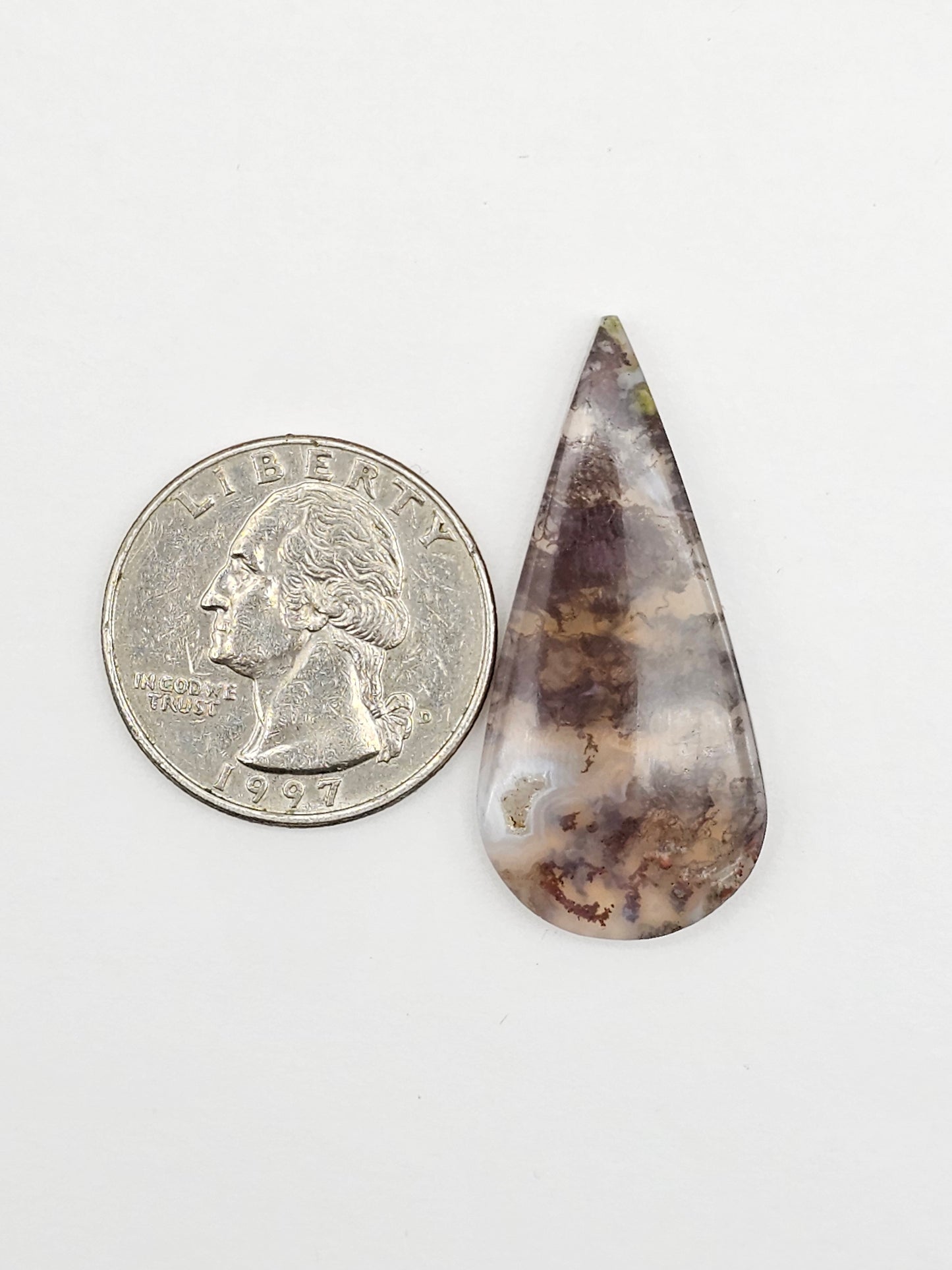 Moss agate cabochon