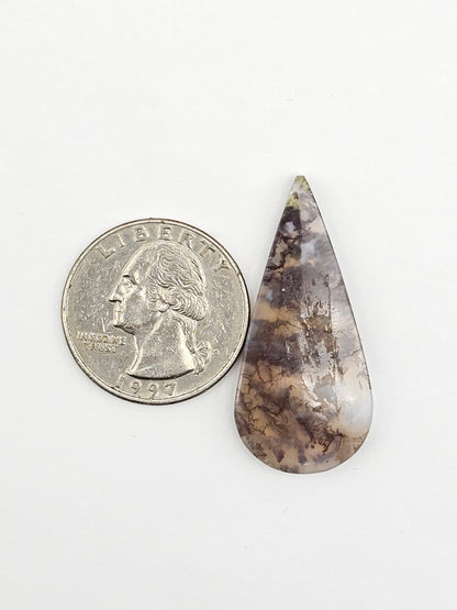 Moss agate cabochon