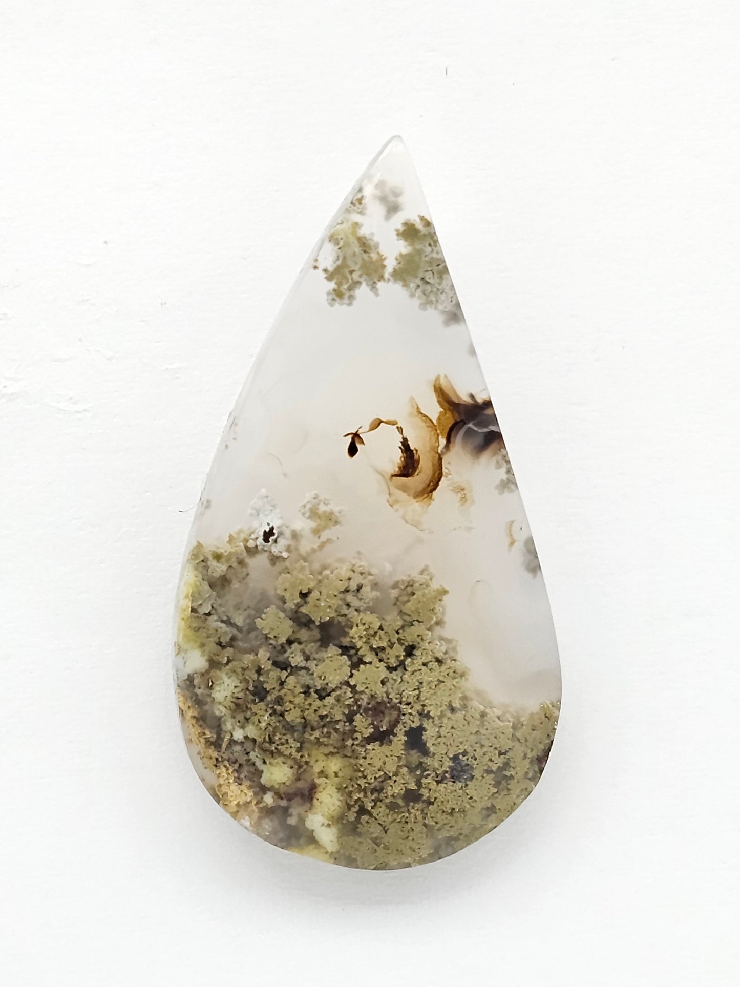 Moss agate cabochon