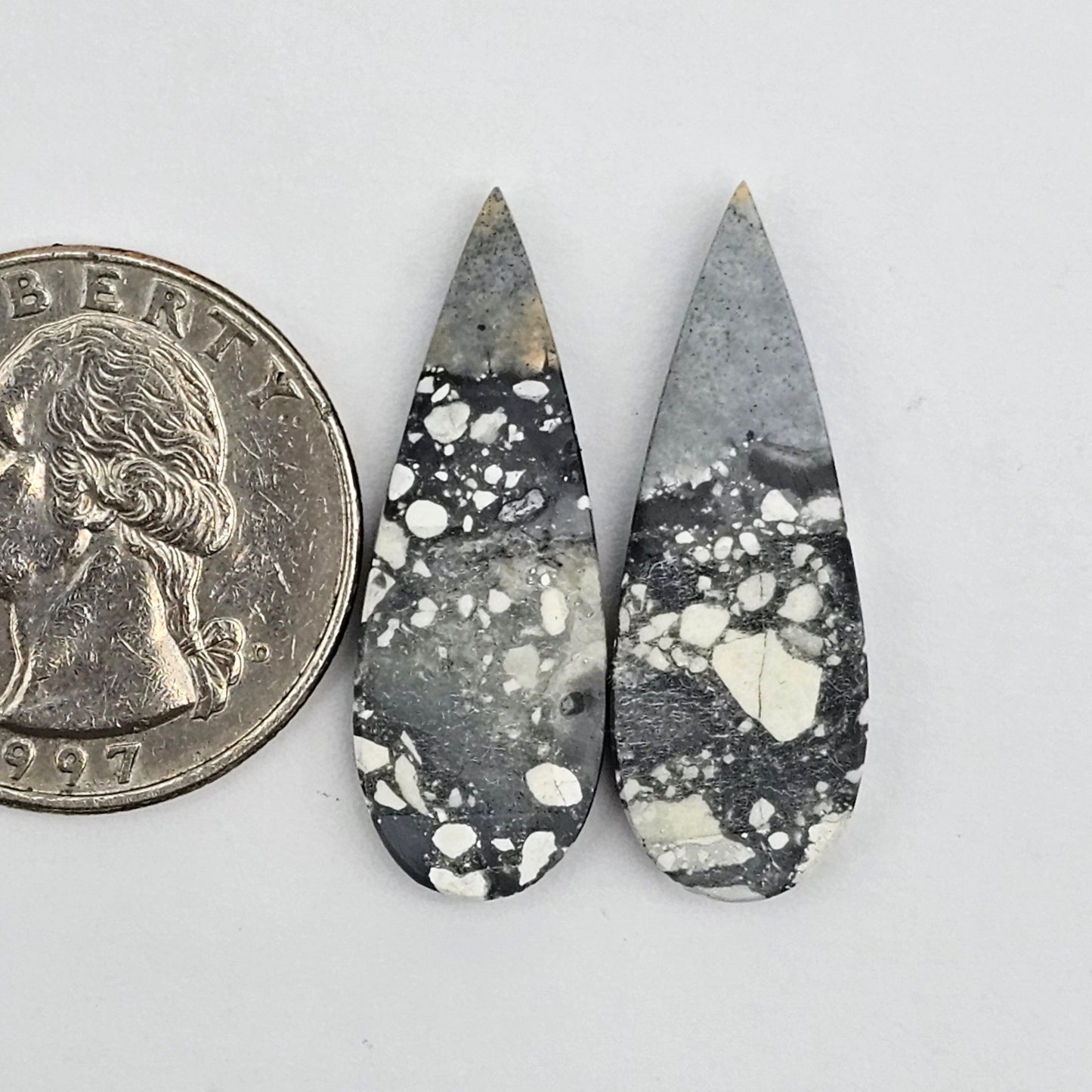 Maligano Jasper cabochon pair