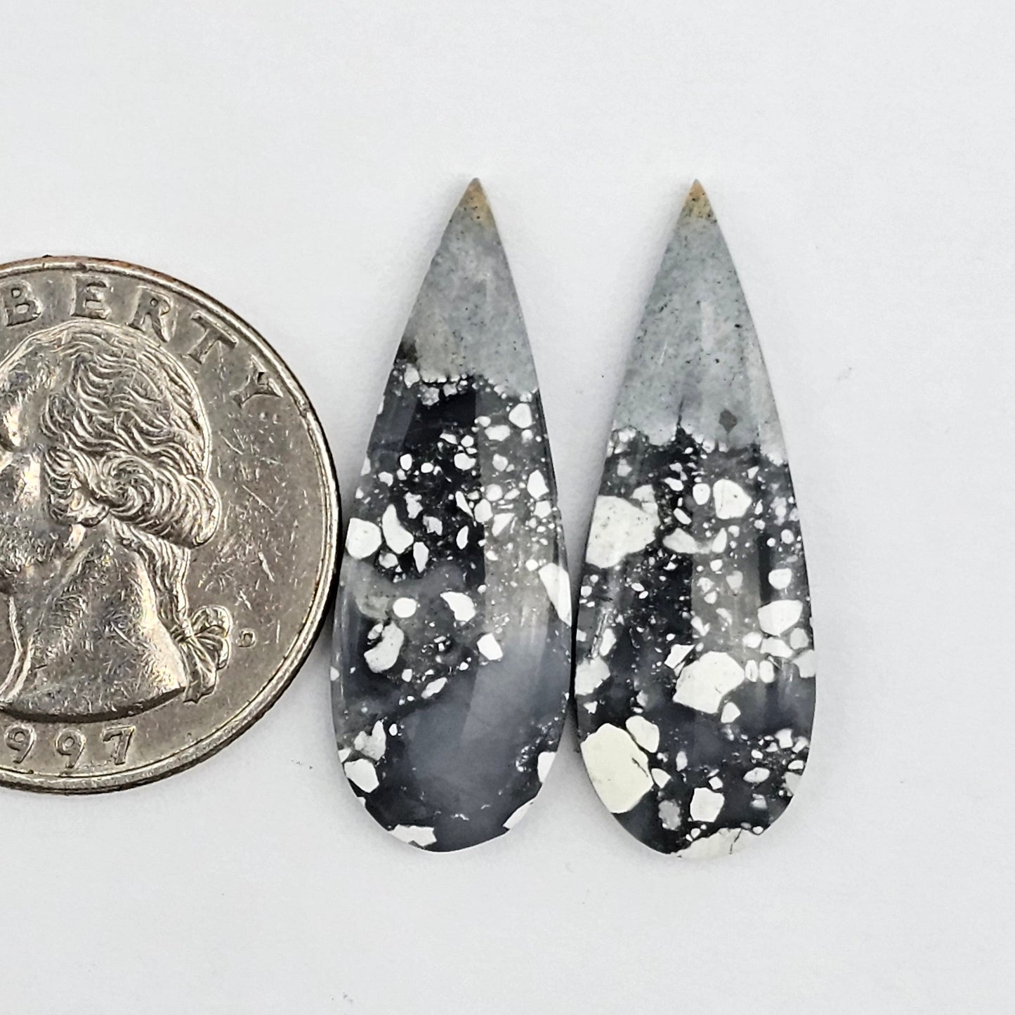 Maligano Jasper cabochon pair