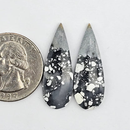 Maligano Jasper cabochon pair