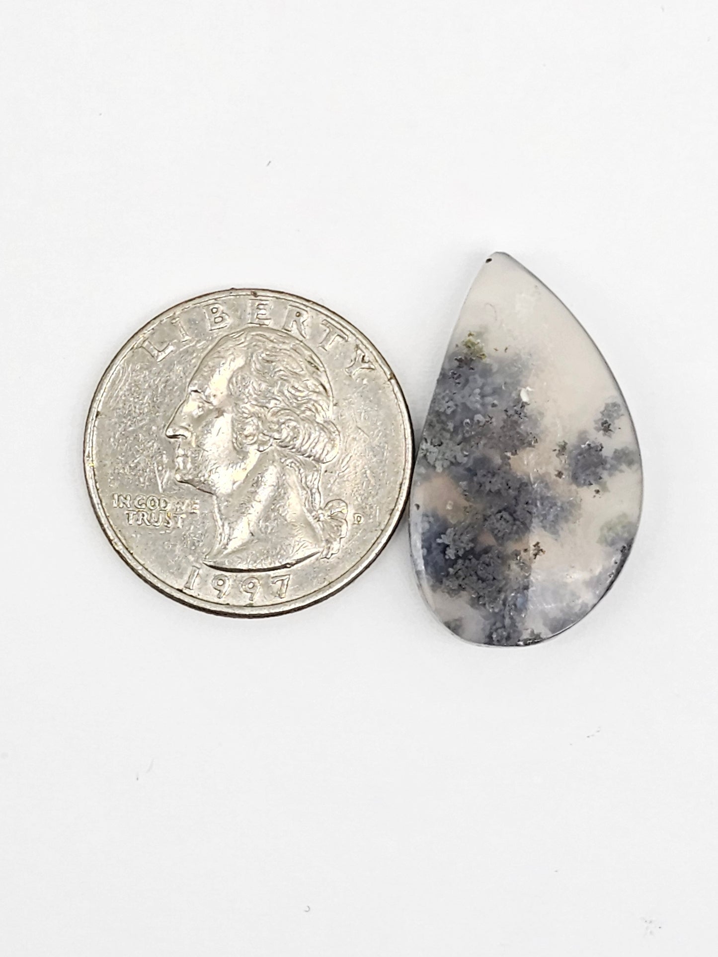 Moss agate cabochon