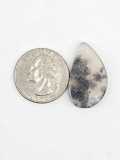 Moss agate cabochon