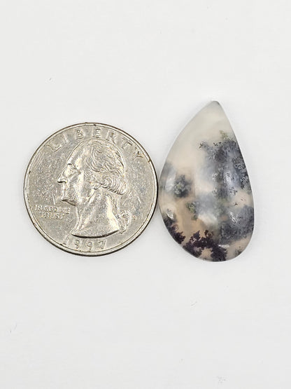 Moss agate cabochon