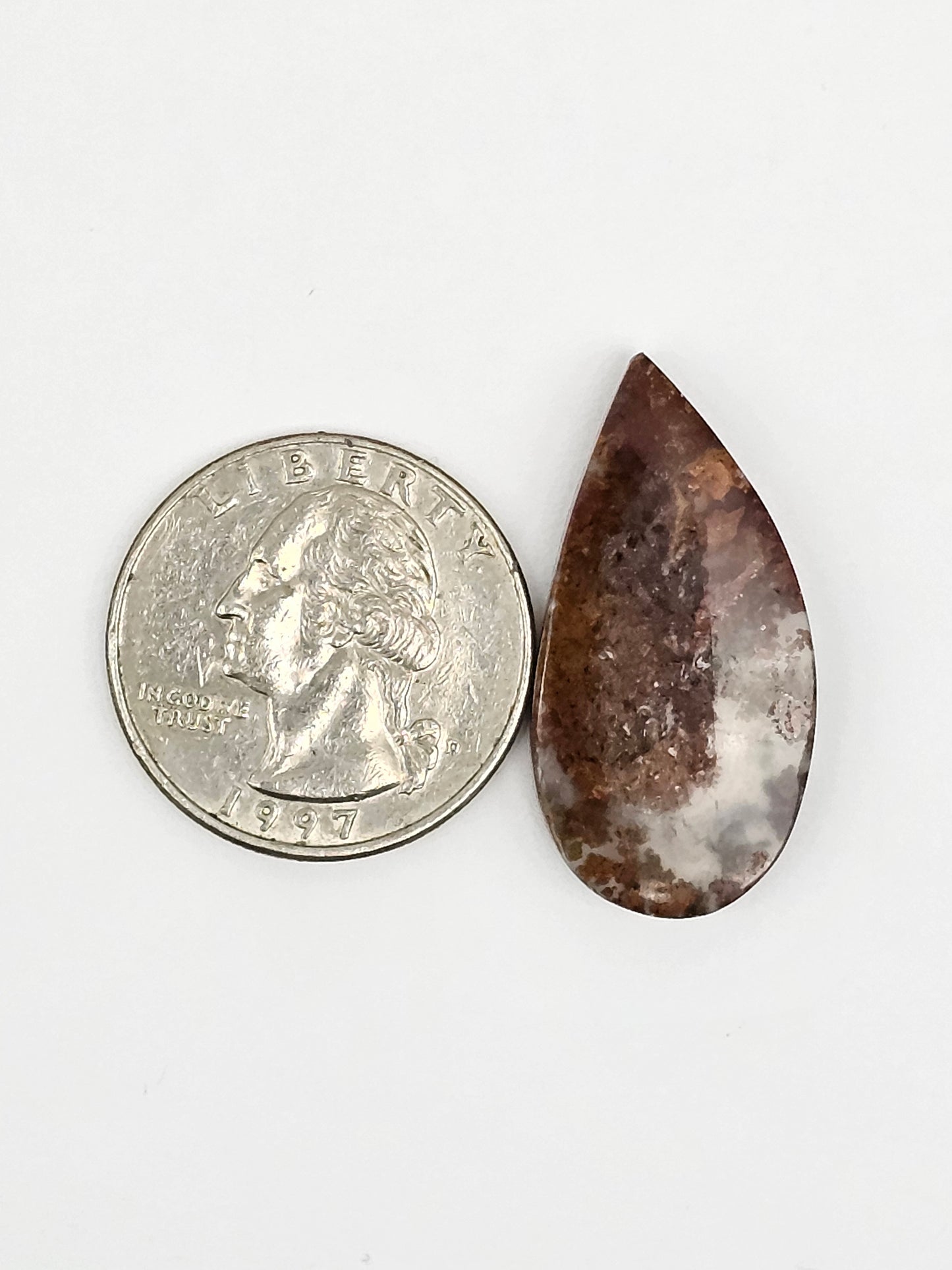 Moss agate cabochon
