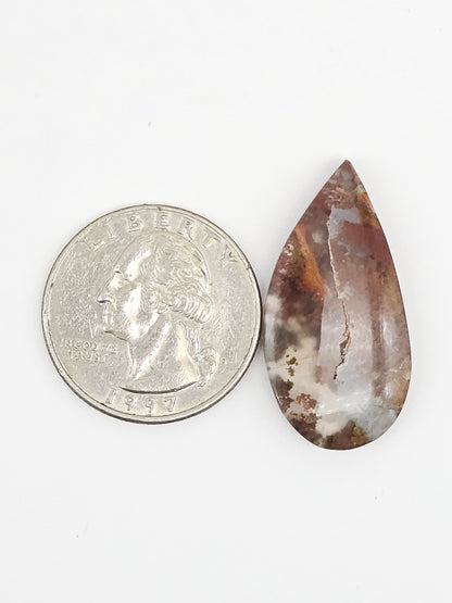 Moss agate cabochon