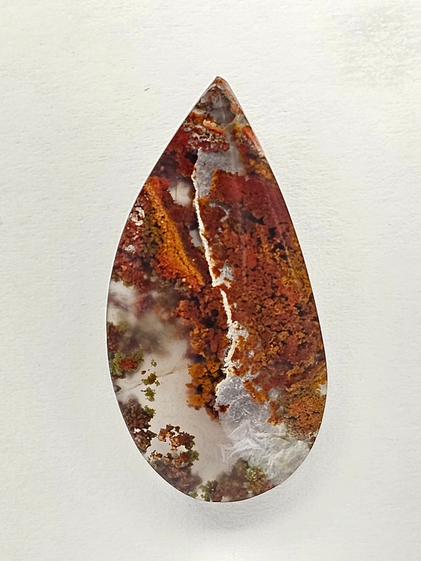 Moss agate cabochon