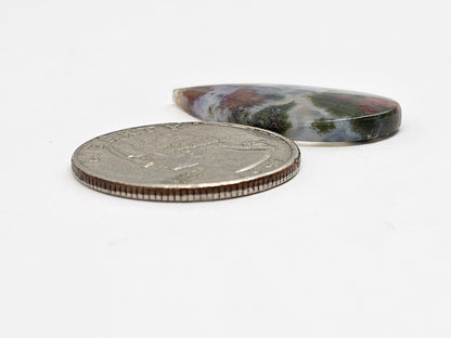 Moss agate cabochon