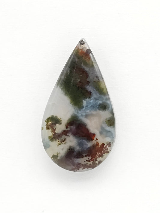 Moss agate cabochon
