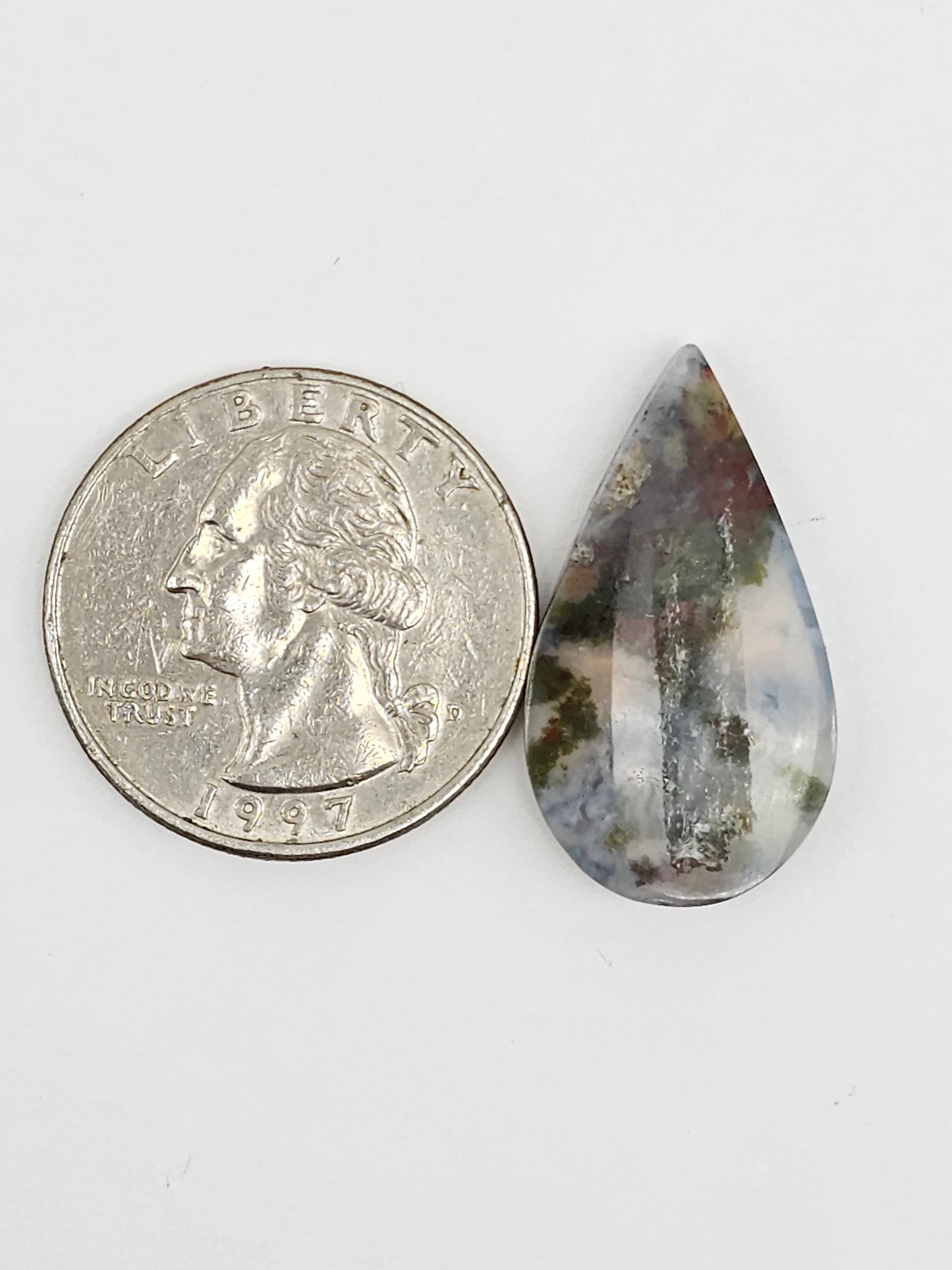 Moss agate cabochon