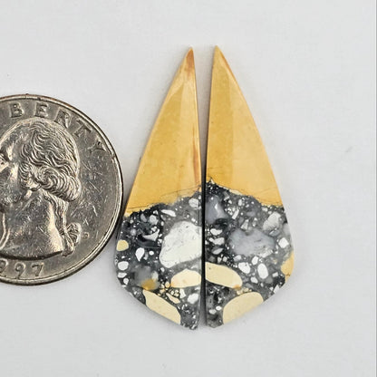 Maligano Jasper cabochon pair