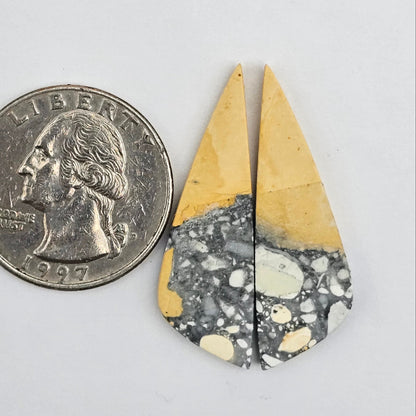 Maligano Jasper cabochon pair