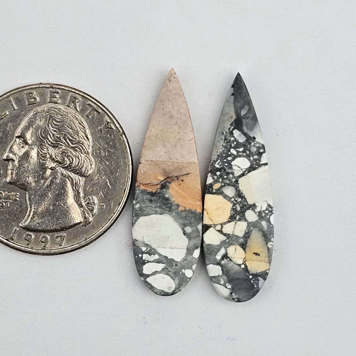 Maligano Jasper cabochon pair